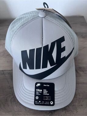 Nike Kids Grey Mesh Logo Trucker Cap